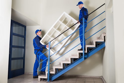 Moving van handling access and parking in Camden