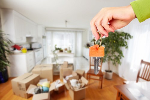 Removal team preparing a Camden home move