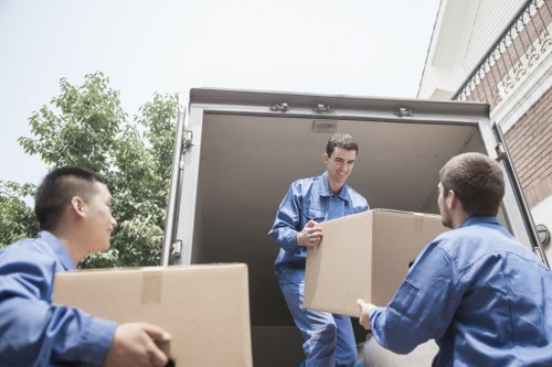 Packed student belongings ready for a Camden move