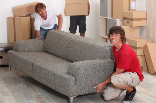Van removal team completing a safe and careful delivery