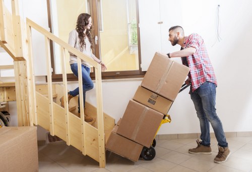 Professional team managing Camden office move logistics
